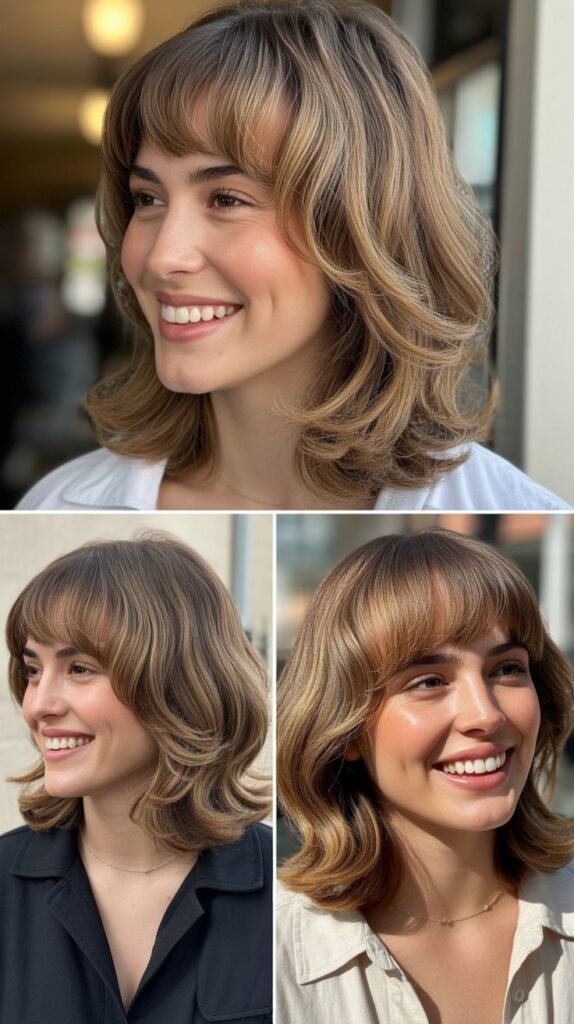 Curved Bangs with Curved Layers