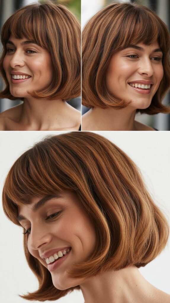 Rounded Bangs with Rounded Bob