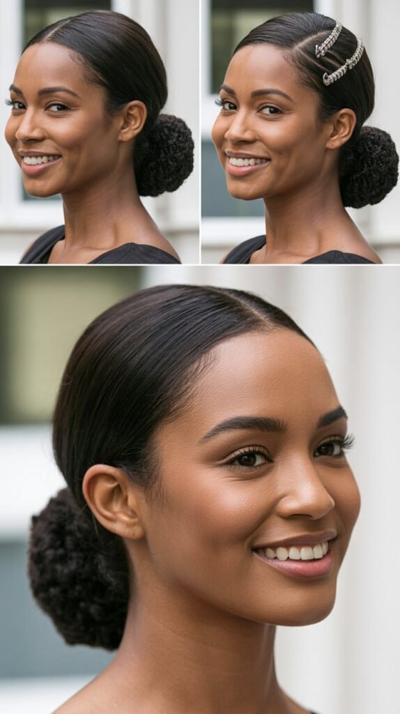 Sleek Low Ponytail Updo