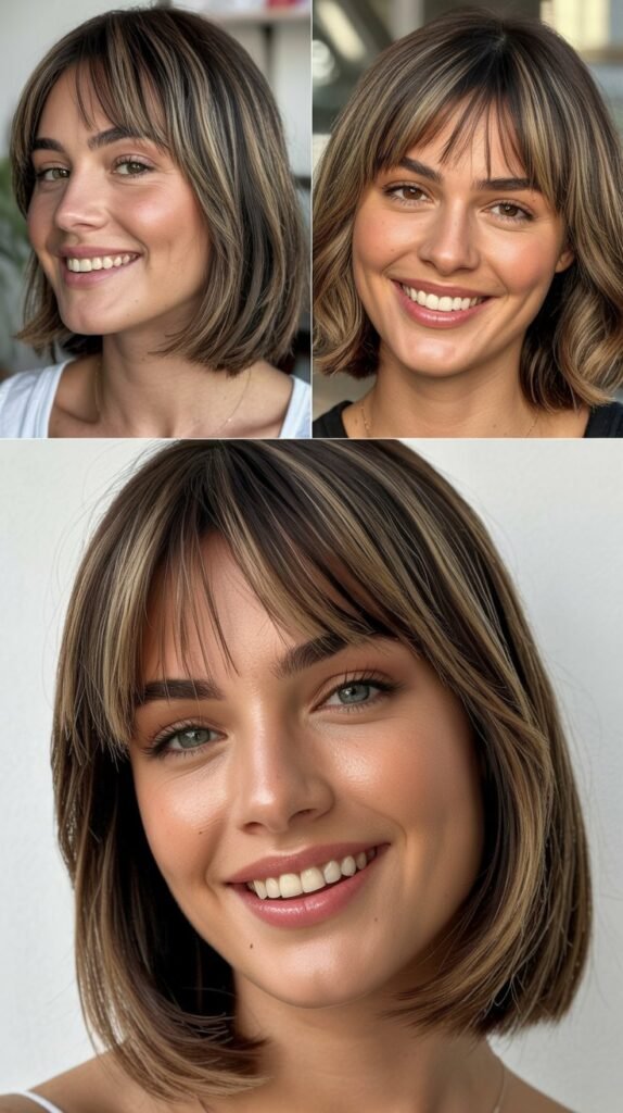  Layered Lob with Curtain Fringe