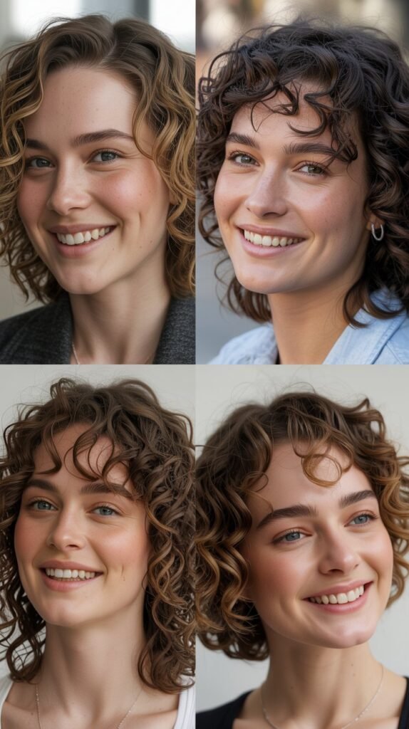 Face-Framing Layers for Curly Hair
