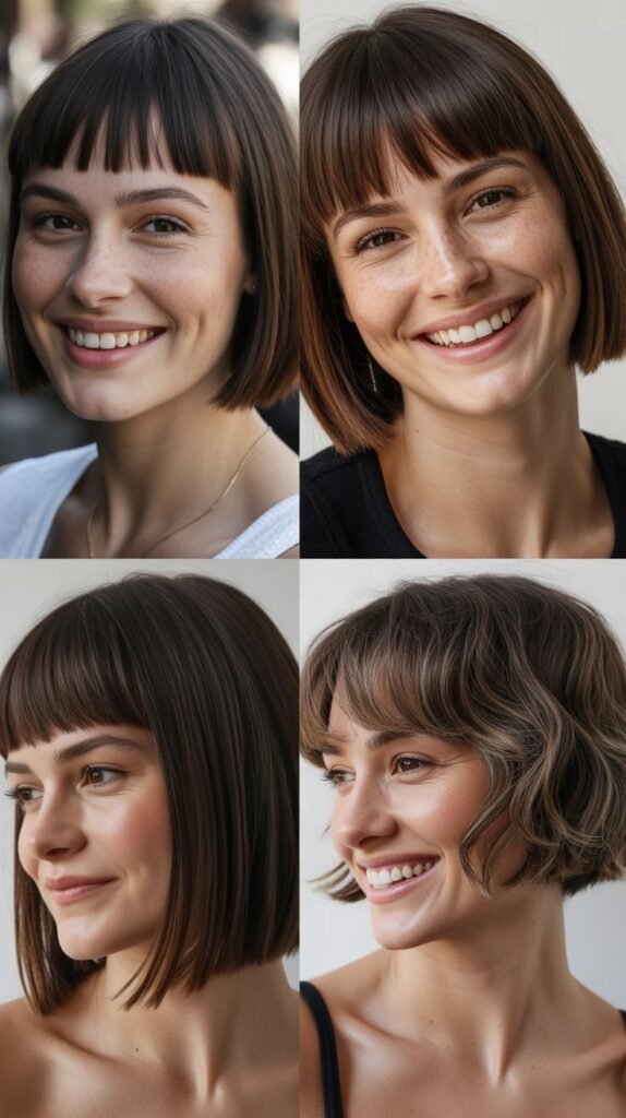 Blunt Bangs with Straight Bob