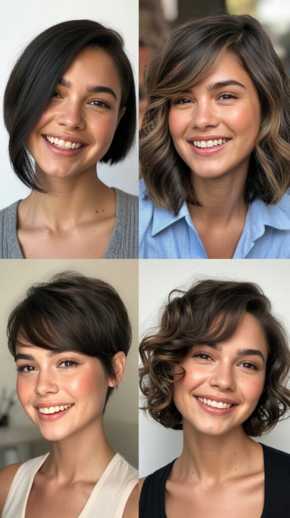 Asymmetrical Face-Framing Design