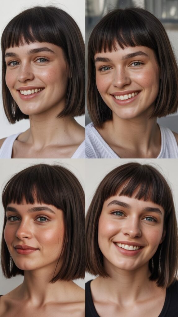 Micro Fringe with Blunt Midi Length
