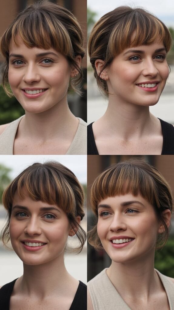 Rounded Bangs with Flipped Ends