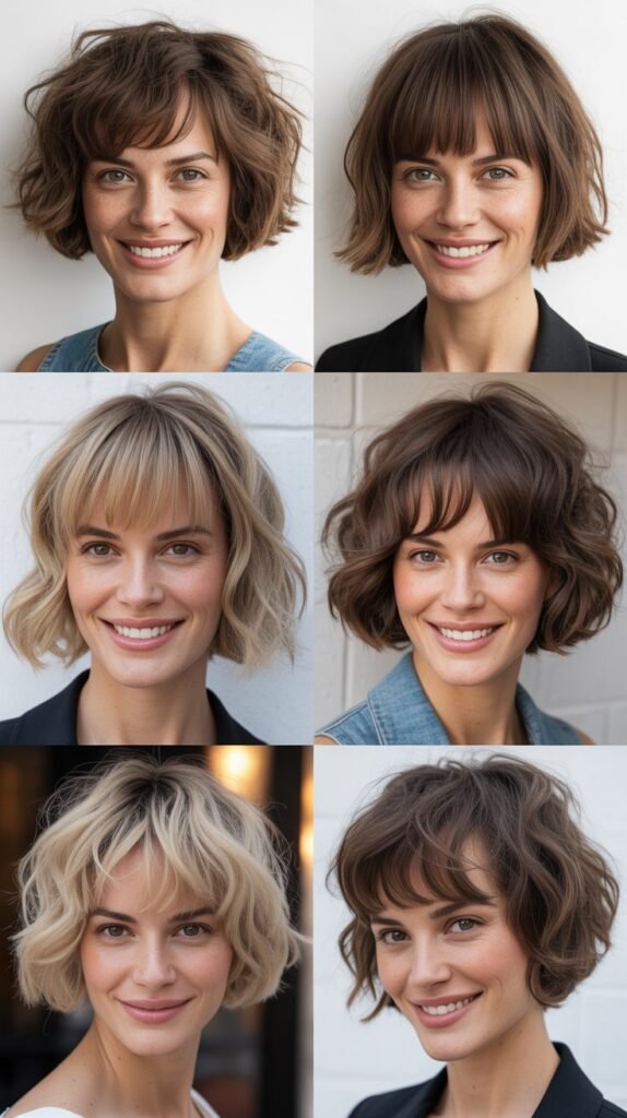 Disconnected Bob with Long Choppy Bangs