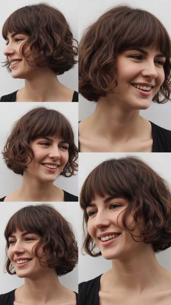 Stacked Bob with Long Angled Bangs