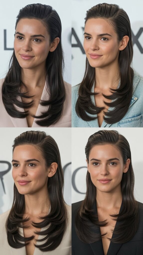 Long Layers with Slicked Back Crown