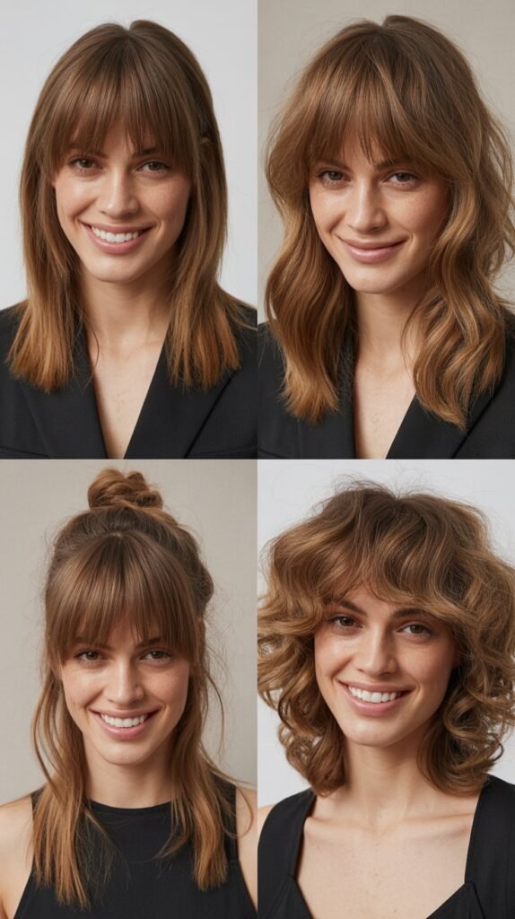 Disconnected Layers with Thick Curtain Bangs