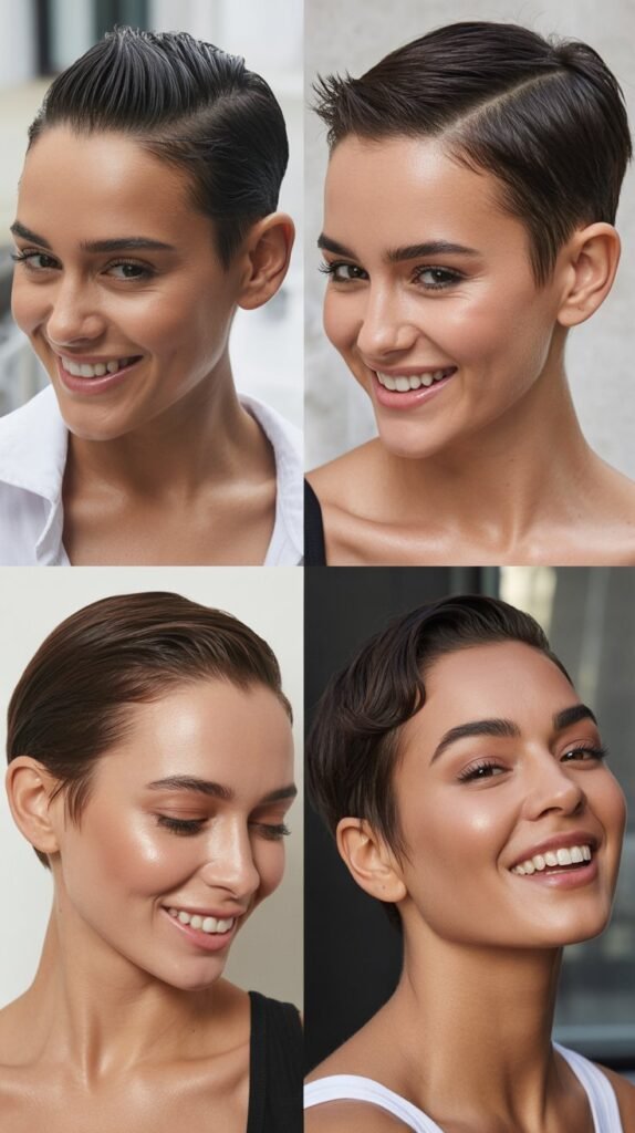 Slicked-Back Mini Pixie