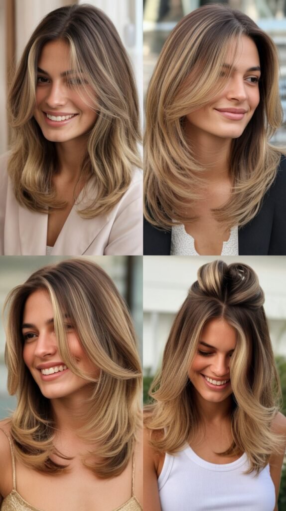 . Layered Hair with Ombré Color