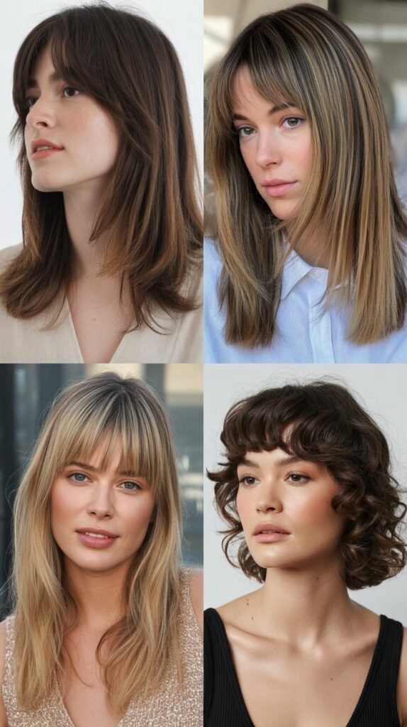 Long Layers With Micro Curtain Bangs