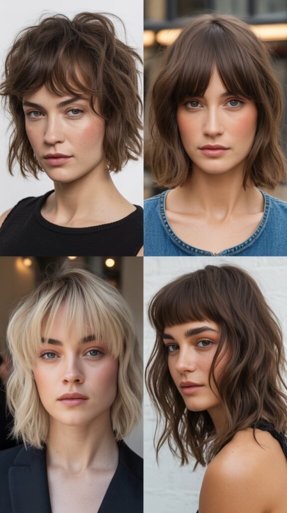 Choppy Wispy Bangs for Edgy Looks