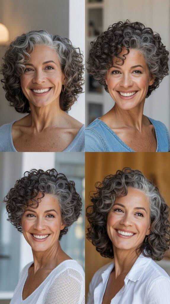  Curly Hair with Salt and Pepper Dimension