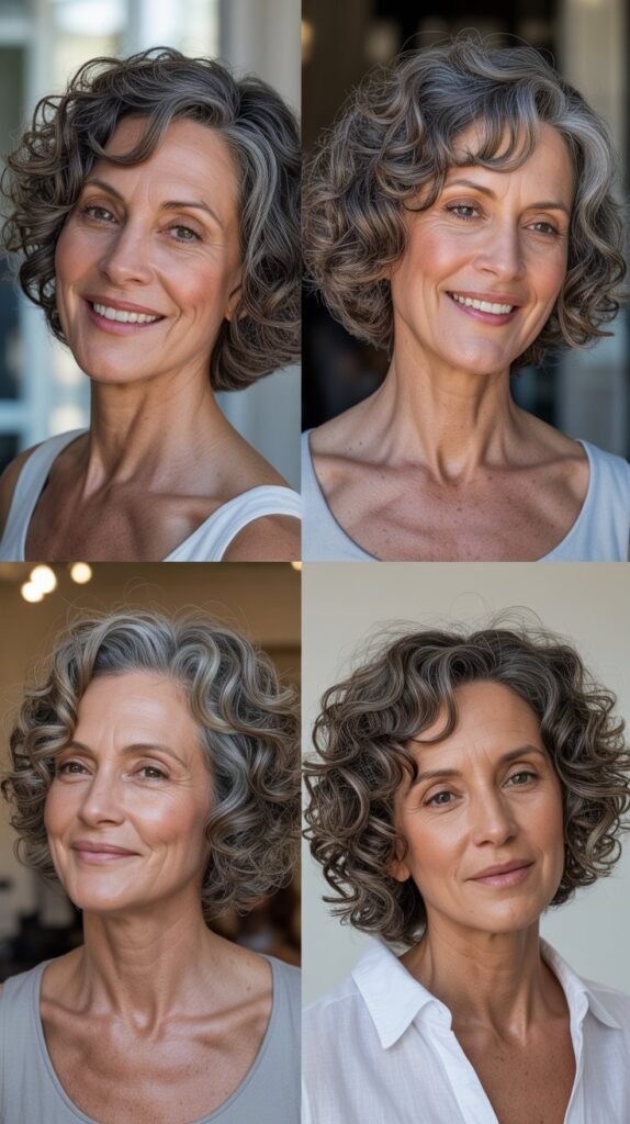  Curly Hair with Graduated Bob