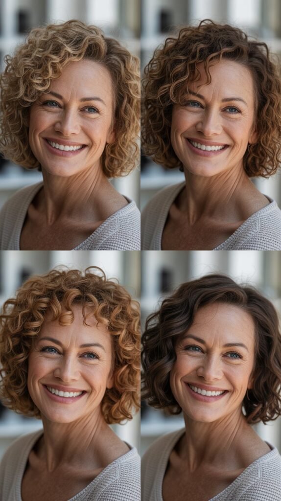 Curly Bob at Medium Length