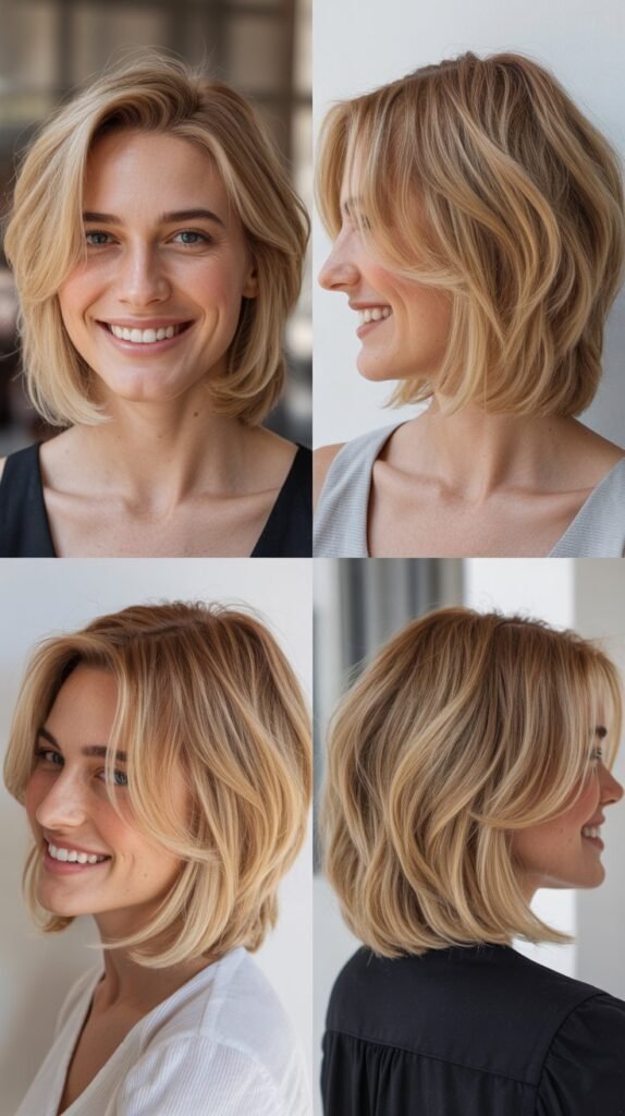 Textured Blonde Lob: Low-Maintenance Cut and Color