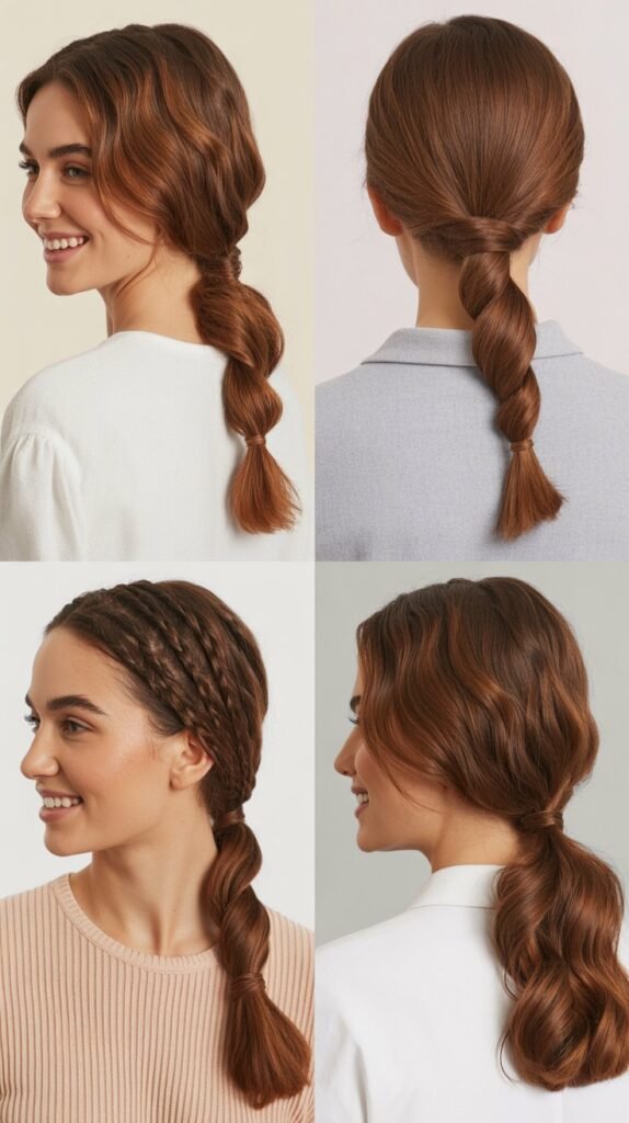  Low Twisted Ponytail