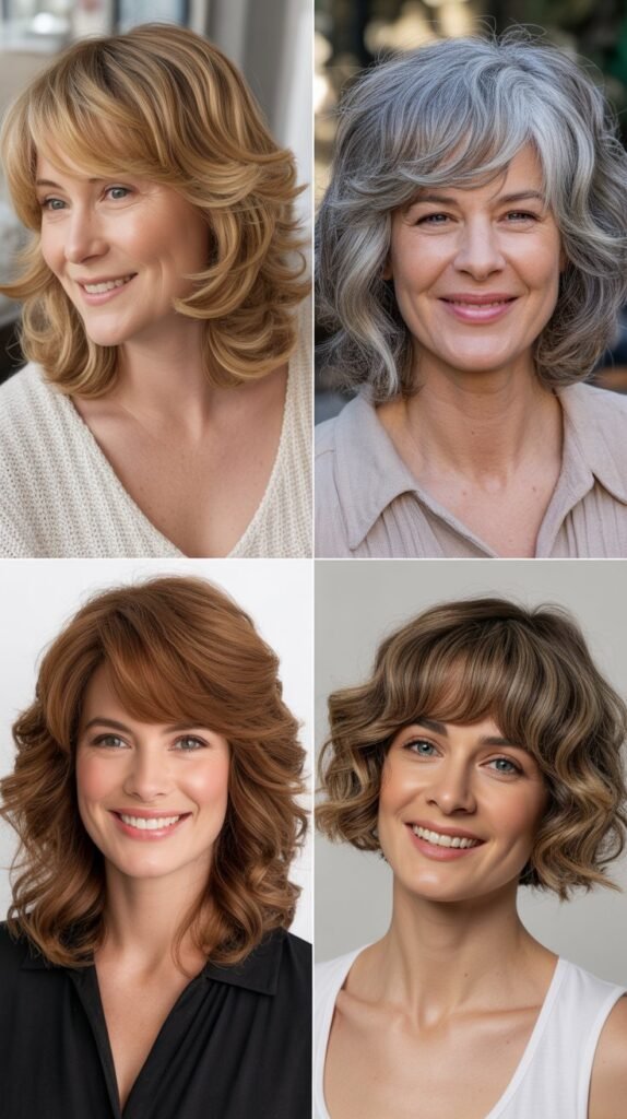  Piecey Textured Bangs with Loose Waves