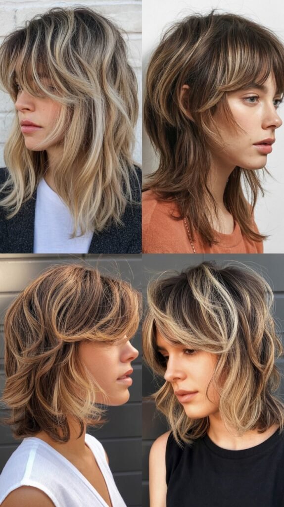 Wolf Cut with Chunky Highlights