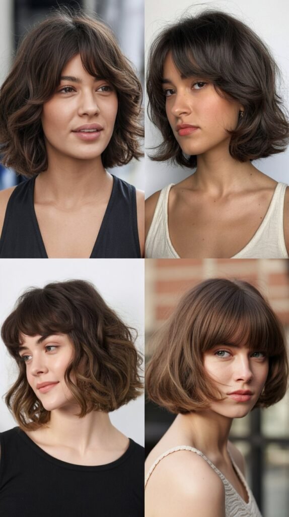  Voluminous Bob With Long Teased Bangs
