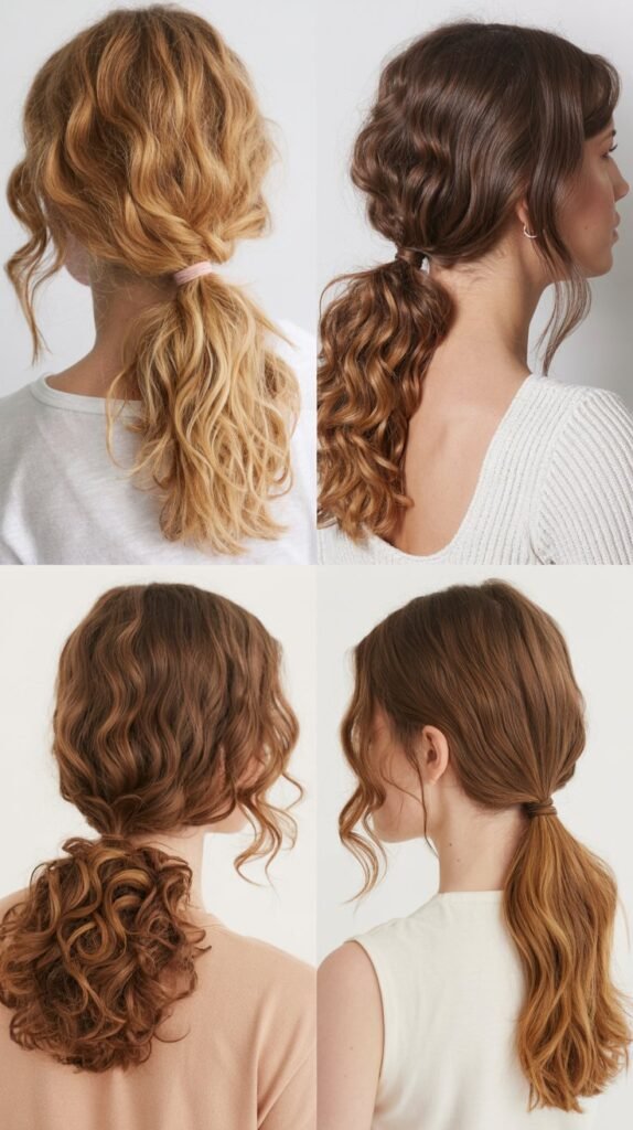  Voluminous Side Ponytail with Waves