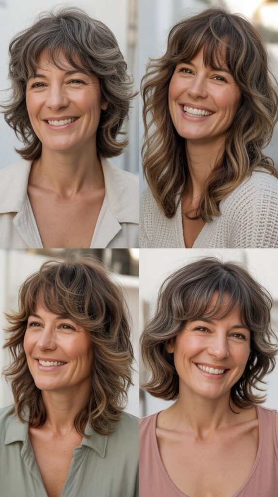 Choppy Bangs with Tousled Long Hair