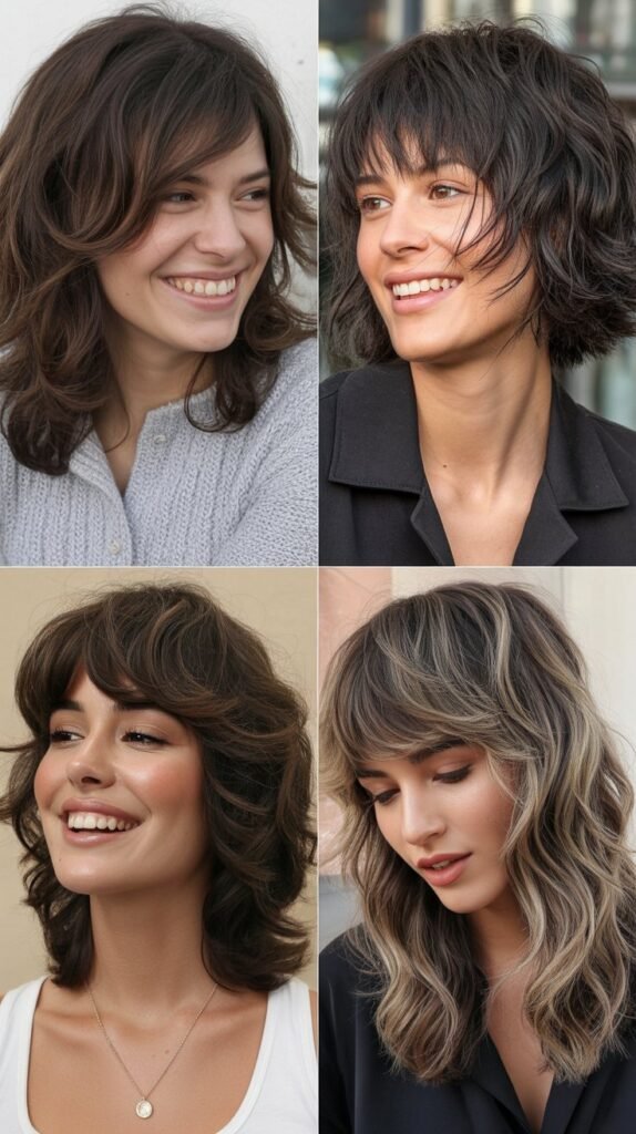 Medium Wavy Bob With Side Fringe