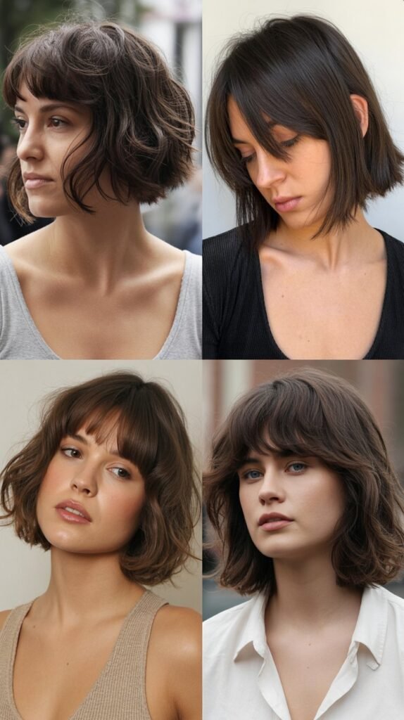 Choppy Long Bob With Uneven Bangs