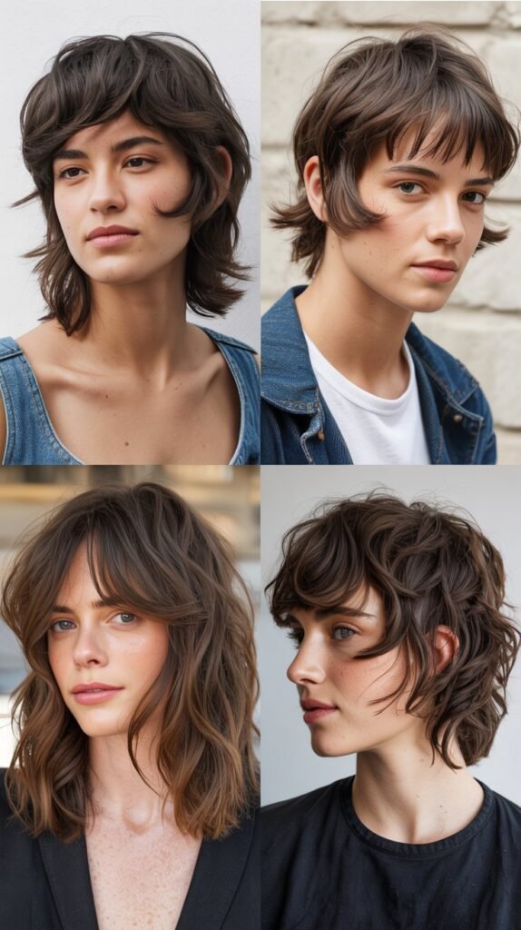 Wolf Cut with Feathered Face-Framing