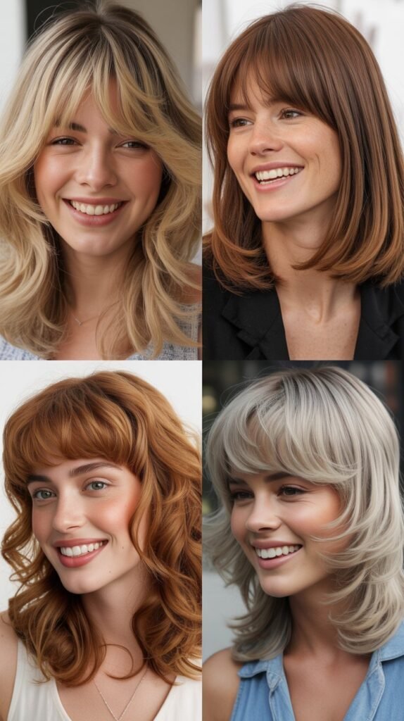  Wispy Bangs with Curtain Layers