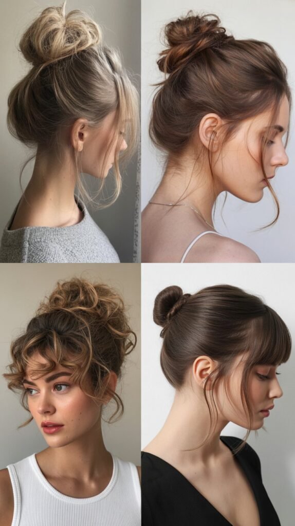 The Messy Bun with Face-Framing Pieces