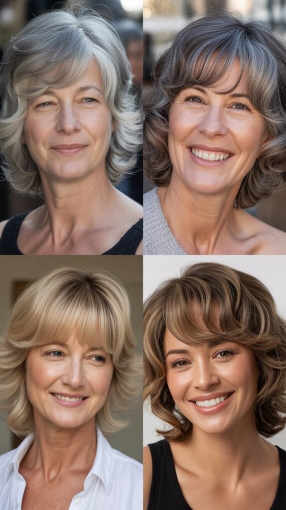 Choppy Layered Bangs with Highlighted Dimension