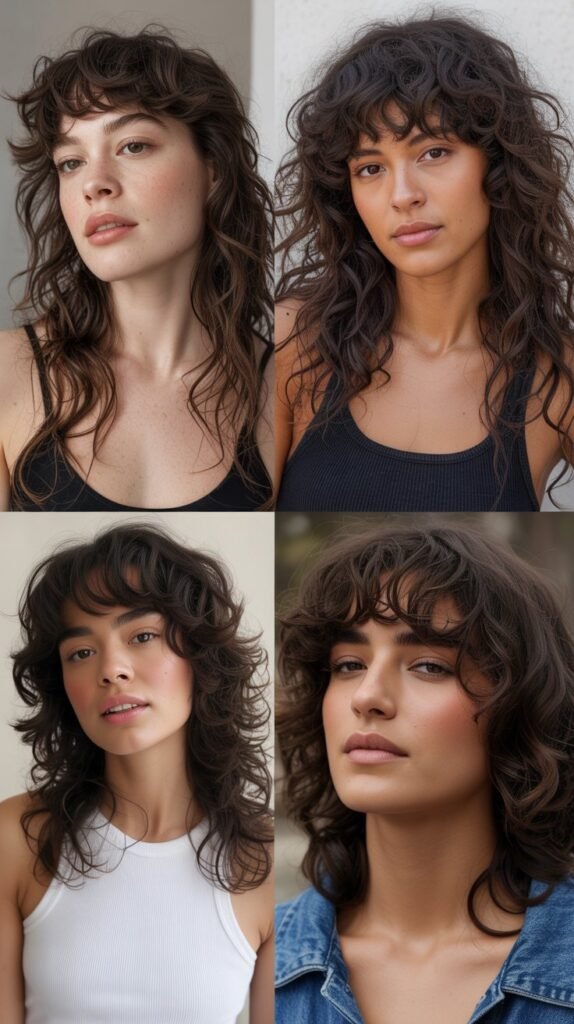 Natural Texture With Organic Curtain Bangs