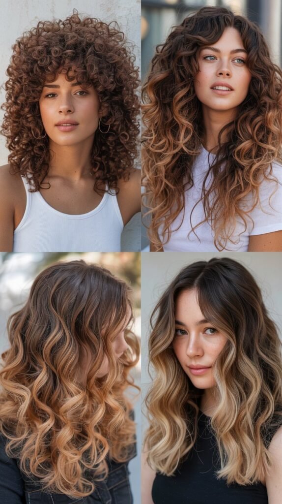  Curly to Wavy Ombre