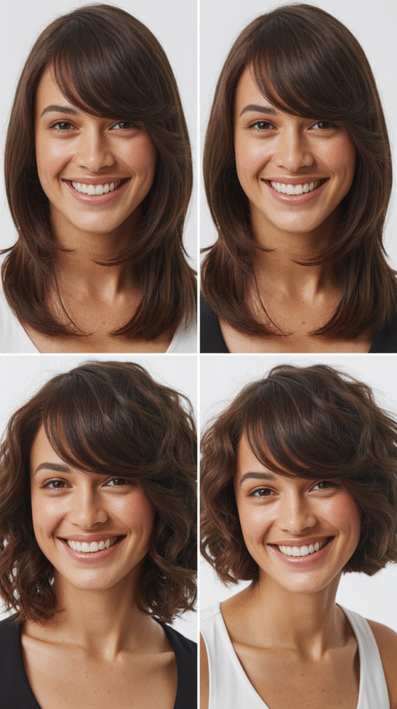 9. Tousled Angled Bob With Long Bedhead Bangs