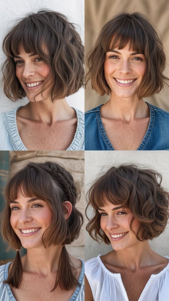  Boho Bob with Long Piecey Bangs