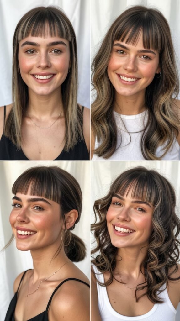 . Bob with Curtain Bangs