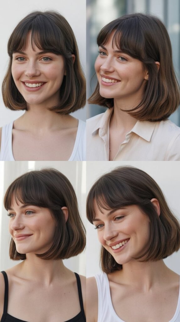 Graduated Bob With Korean-Style See-Through Bangs
