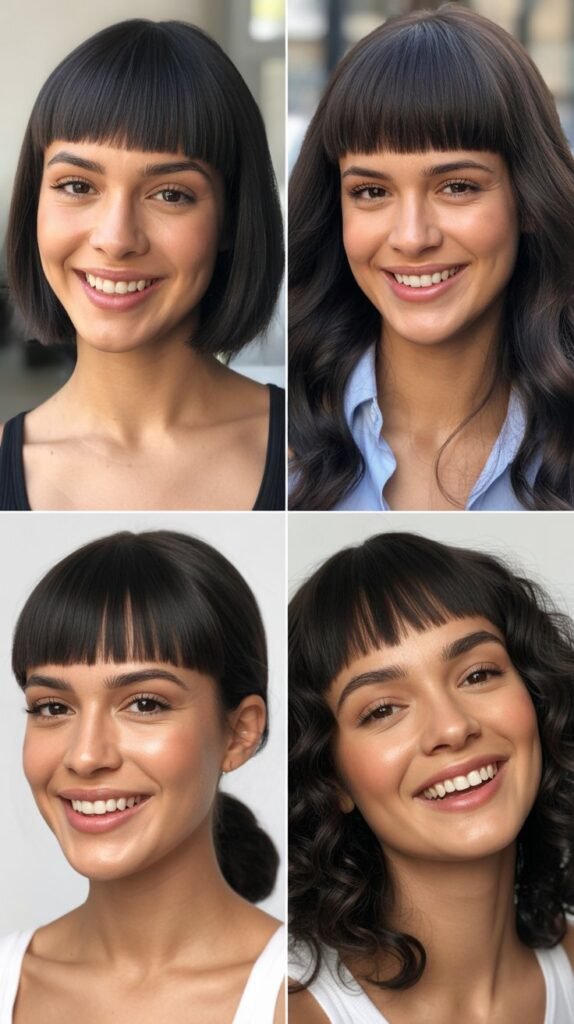 Blunt Bangs: Clean and Polished