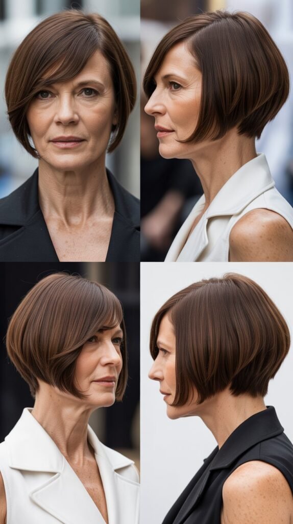 Asymmetrical Bob with Long Side Bangs