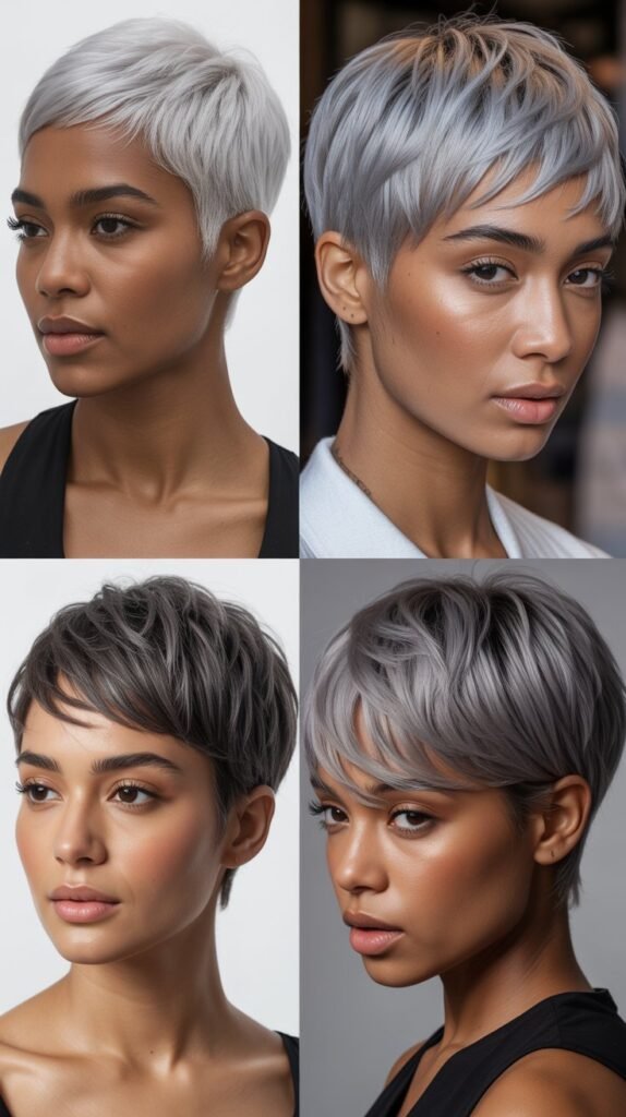 9. Silver/Gray Pixie Cut