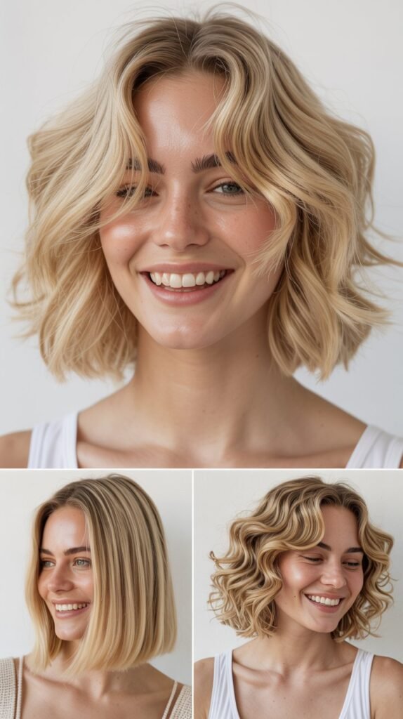 Buttermilk Blonde Loose Lob
