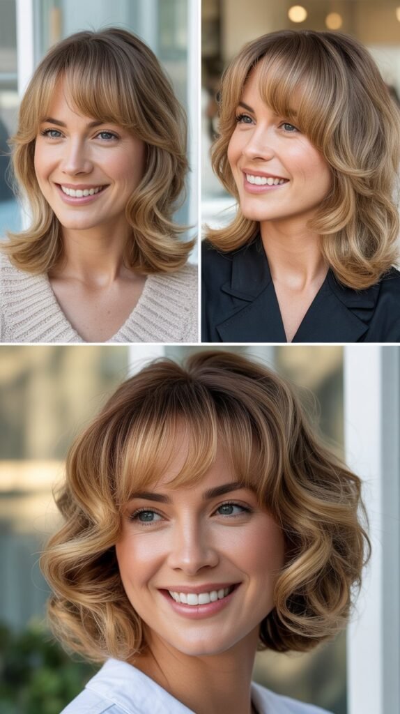 Arched Bangs with Rounded Layers