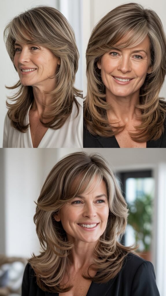 Long Layers with Side-Swept Styling