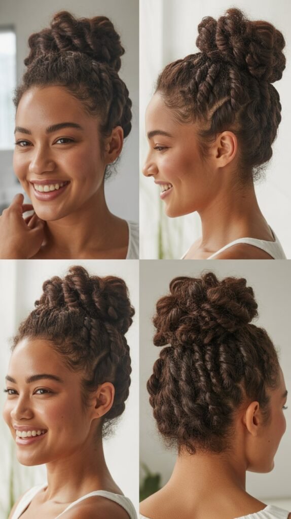  The Twisted Half-Up Bun