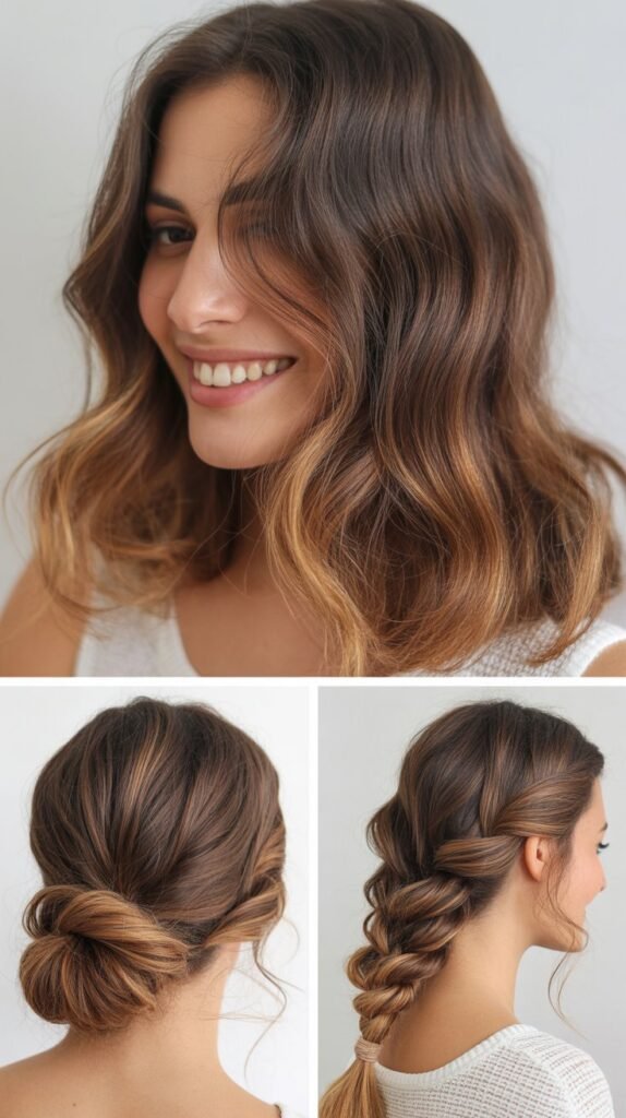 Caramel Highlights on Medium Brown Hair