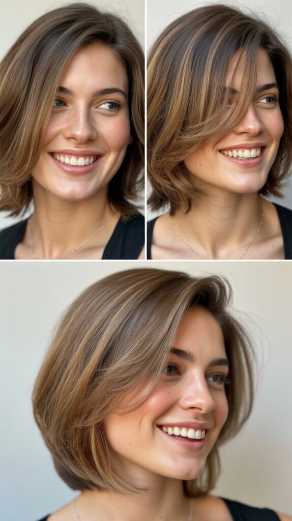 Diagonal Front Layers For Elongating Effect