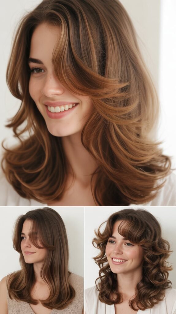  Swoopy Front Layers With Long Hair