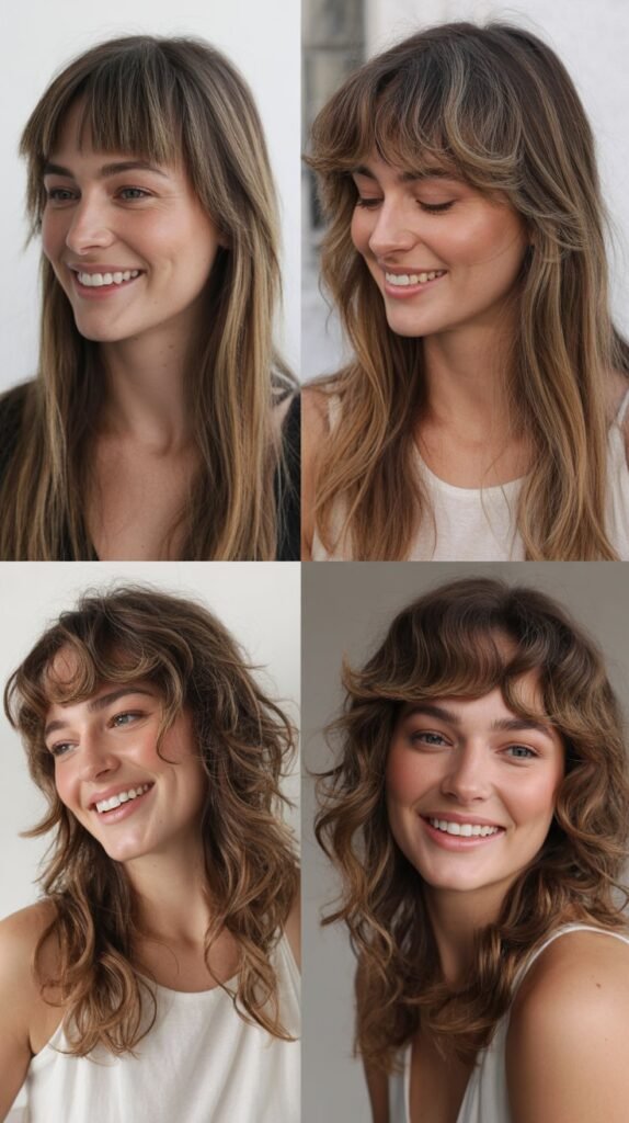 Long Hair With Short Choppy Bangs